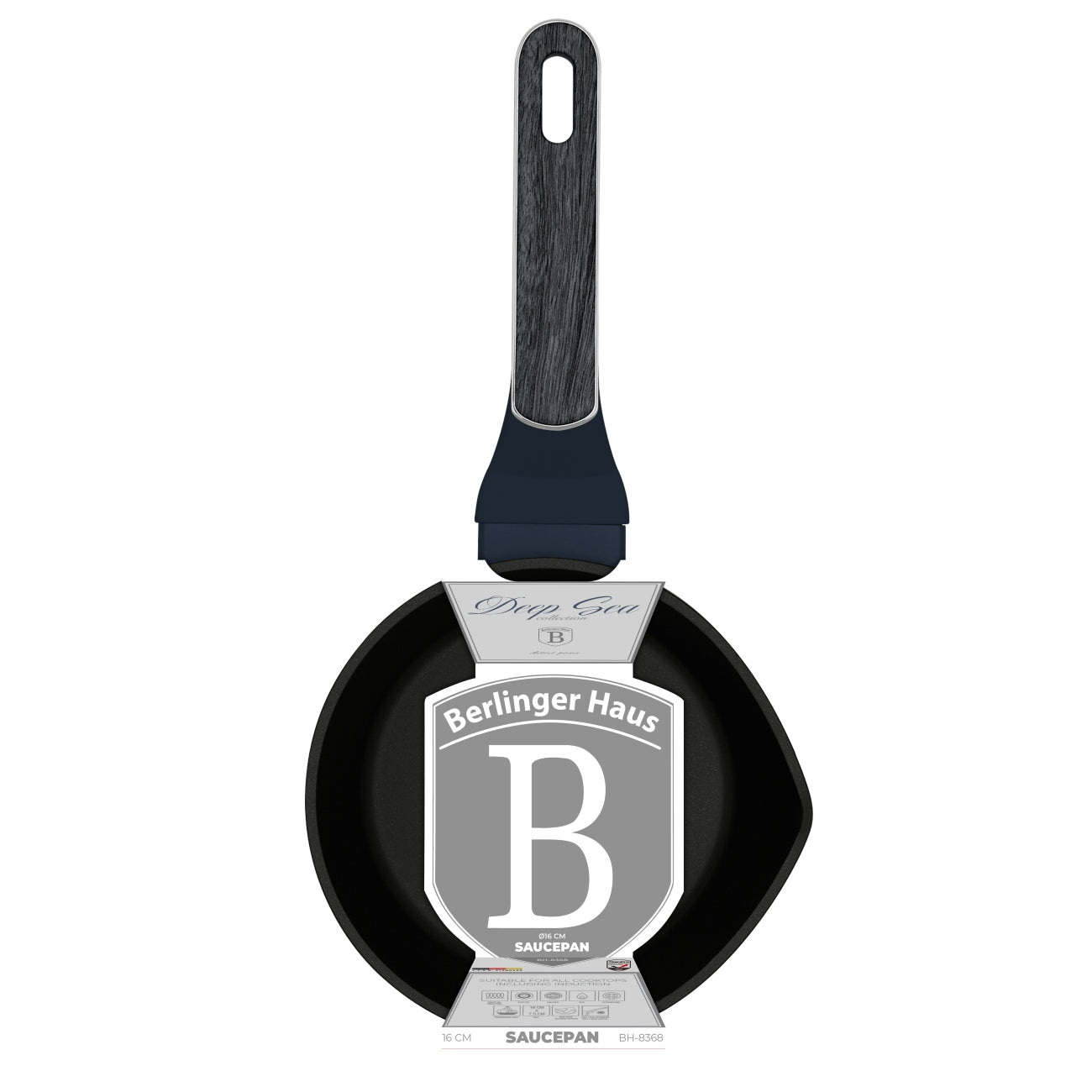 Berlinger Haus 16cm Titan Pro Non-Stick Coating Sauce Pan - Deep Sea