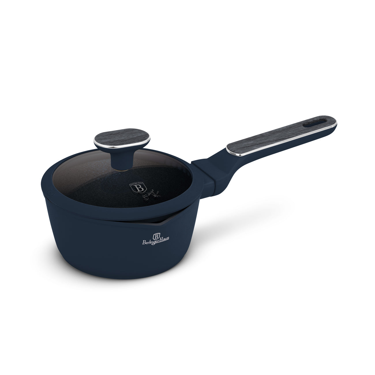 Berlinger Haus 16cm Titan Pro Non-Stick Coating Sauce Pan with lid - Deep Sea