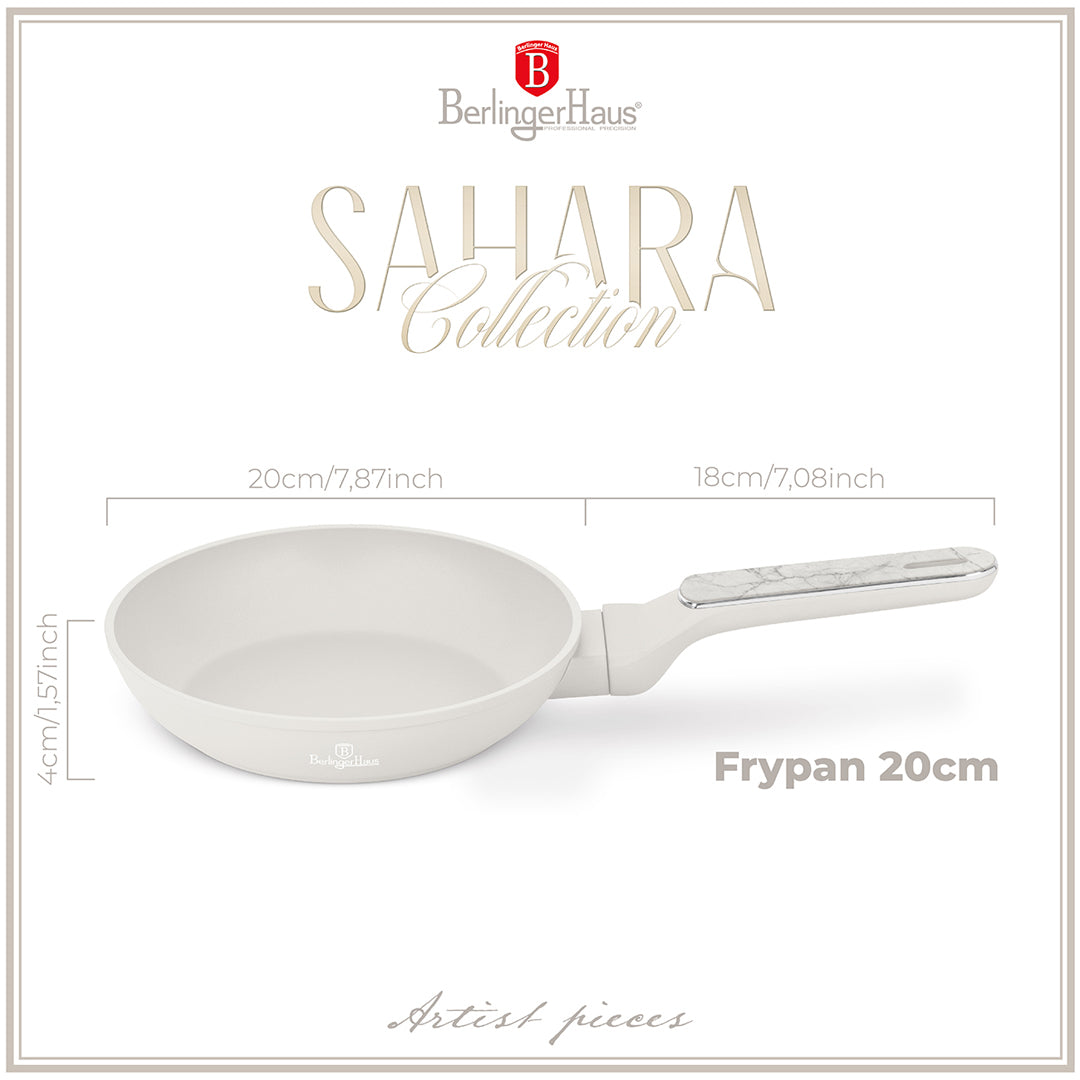Berlinger Haus 20cm Titan Pro Non-Stick Coating Frypan - Sahara Marble
