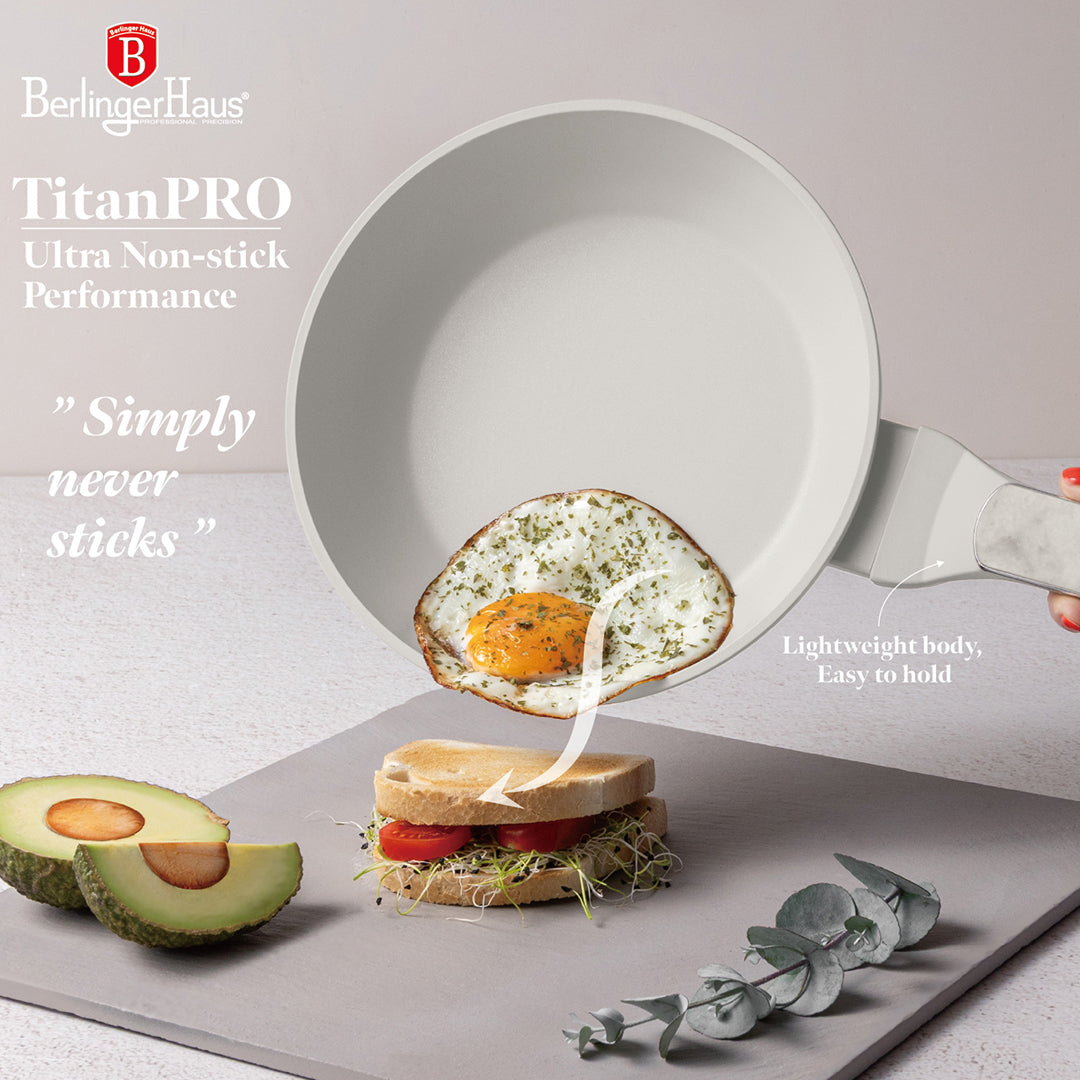 Berlinger Haus 20cm Titan Pro Non-Stick Coating Frypan - Sahara Marble