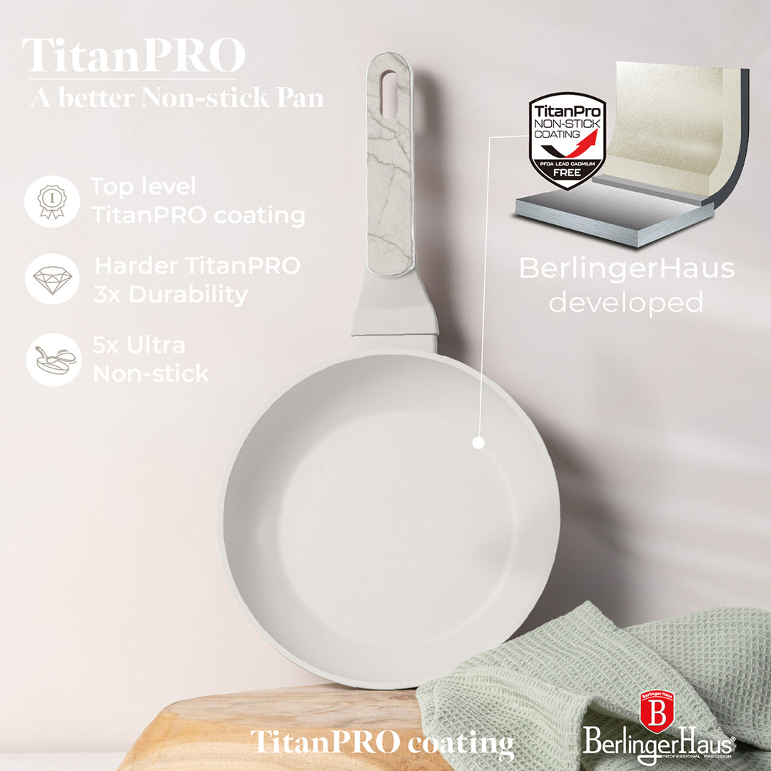Berlinger Haus 20cm Titan Pro Non-Stick Coating Frypan - Sahara Marble
