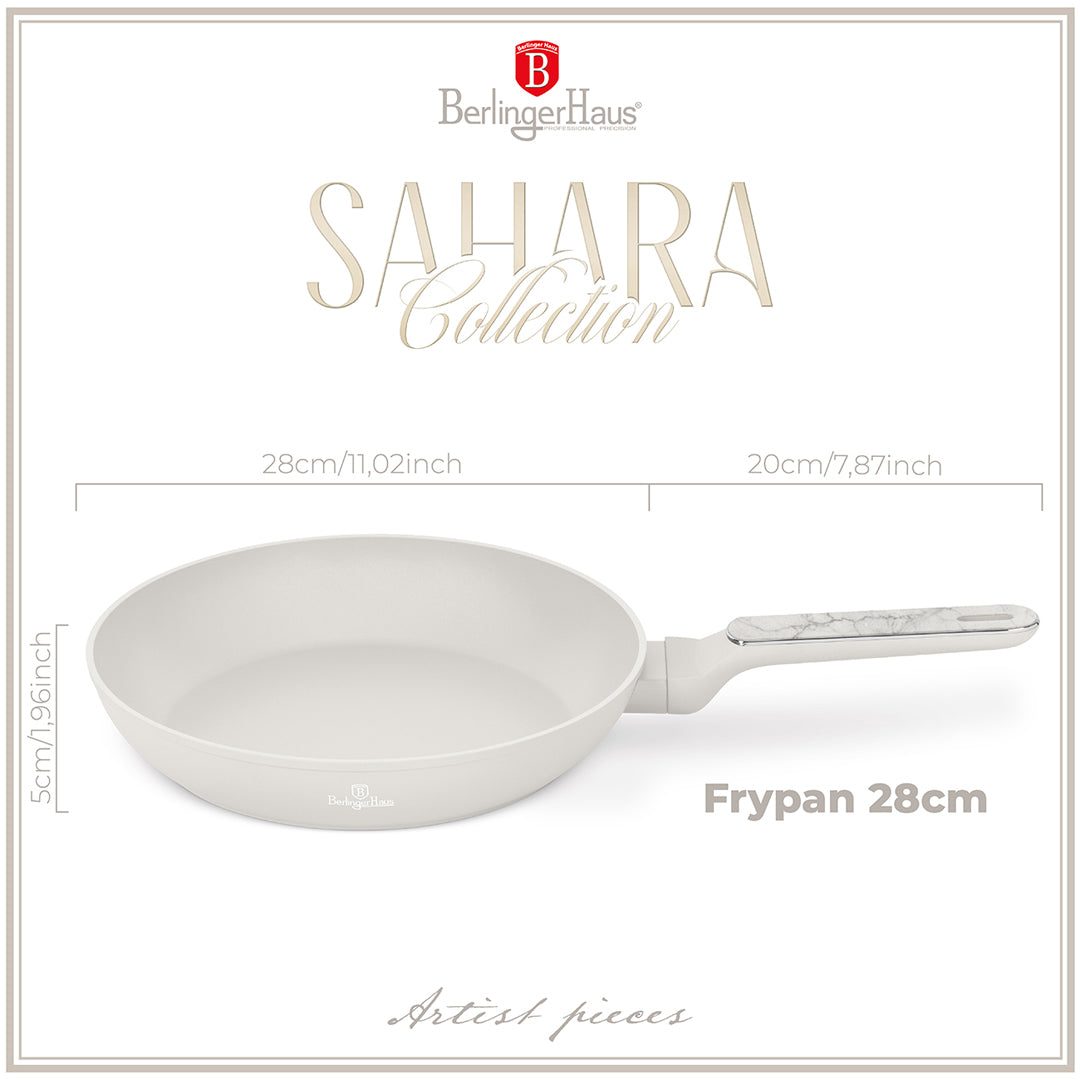 Berlinger Haus 28cm Titan Pro Non-Stick Coating Frypan - Sahara Marble