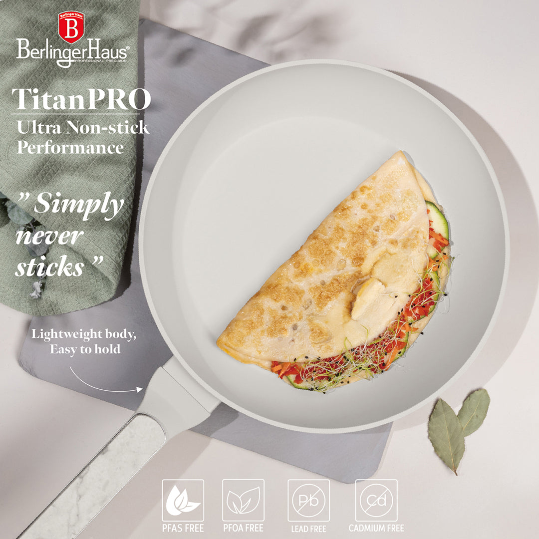 Berlinger Haus 28cm Titan Pro Non-Stick Coating Frypan - Sahara Marble