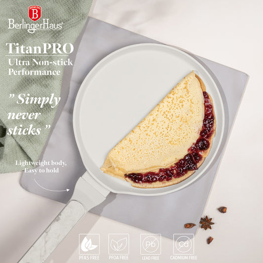 Berlinger Haus 25cm Titan Pro Non-Stick Coating Pancake Pan – Sahara Marble