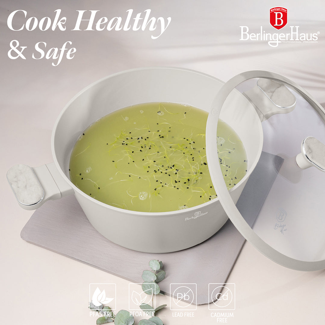 Berlinger Haus 28cm Titan Pro Non-Stick Coating Casserole - Sahara Marble