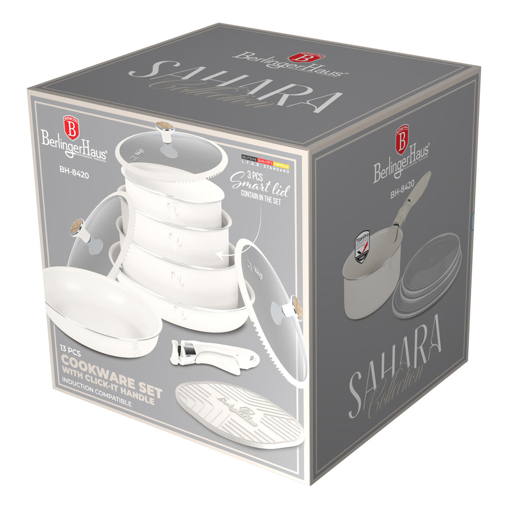 Berlinger Haus 13-Piece Titan Pro Oven-Safe Non-Stick Cookware Set - Sahara Nordic