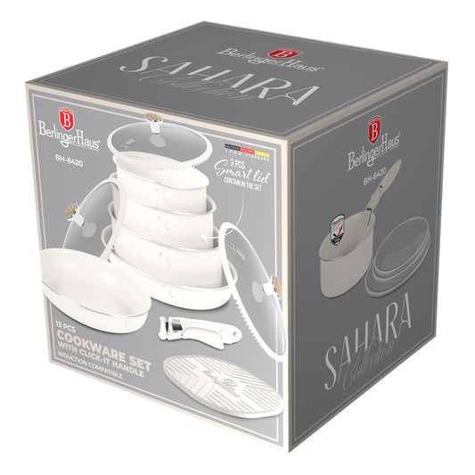 Berlinger Haus 13-Piece Titan Pro Oven-Safe Non-Stick Cookware Set - Sahara Nordic