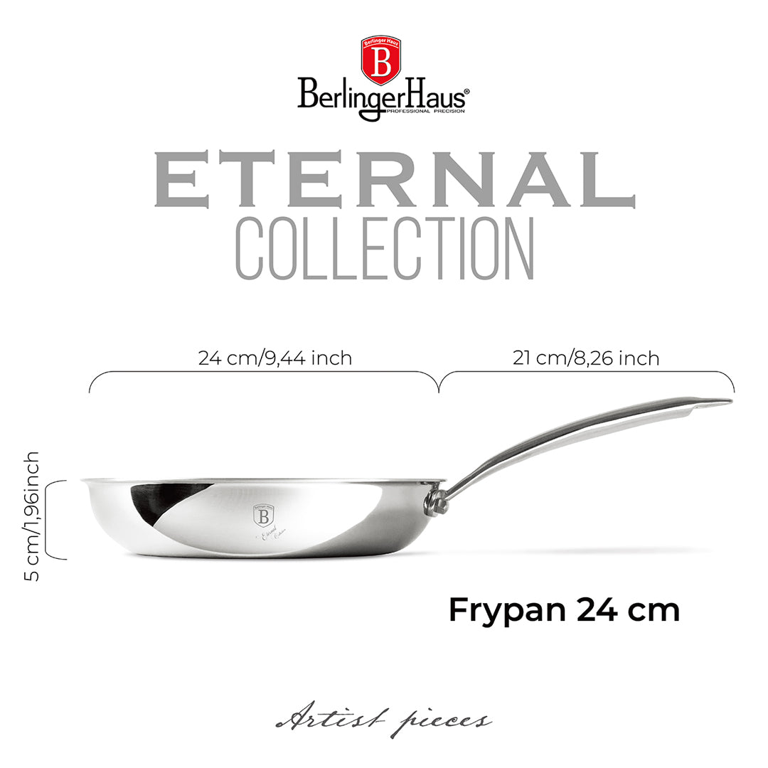 Berlinger Haus 24cm 18/10 Stainless Steel Frypan - Eternal Collection