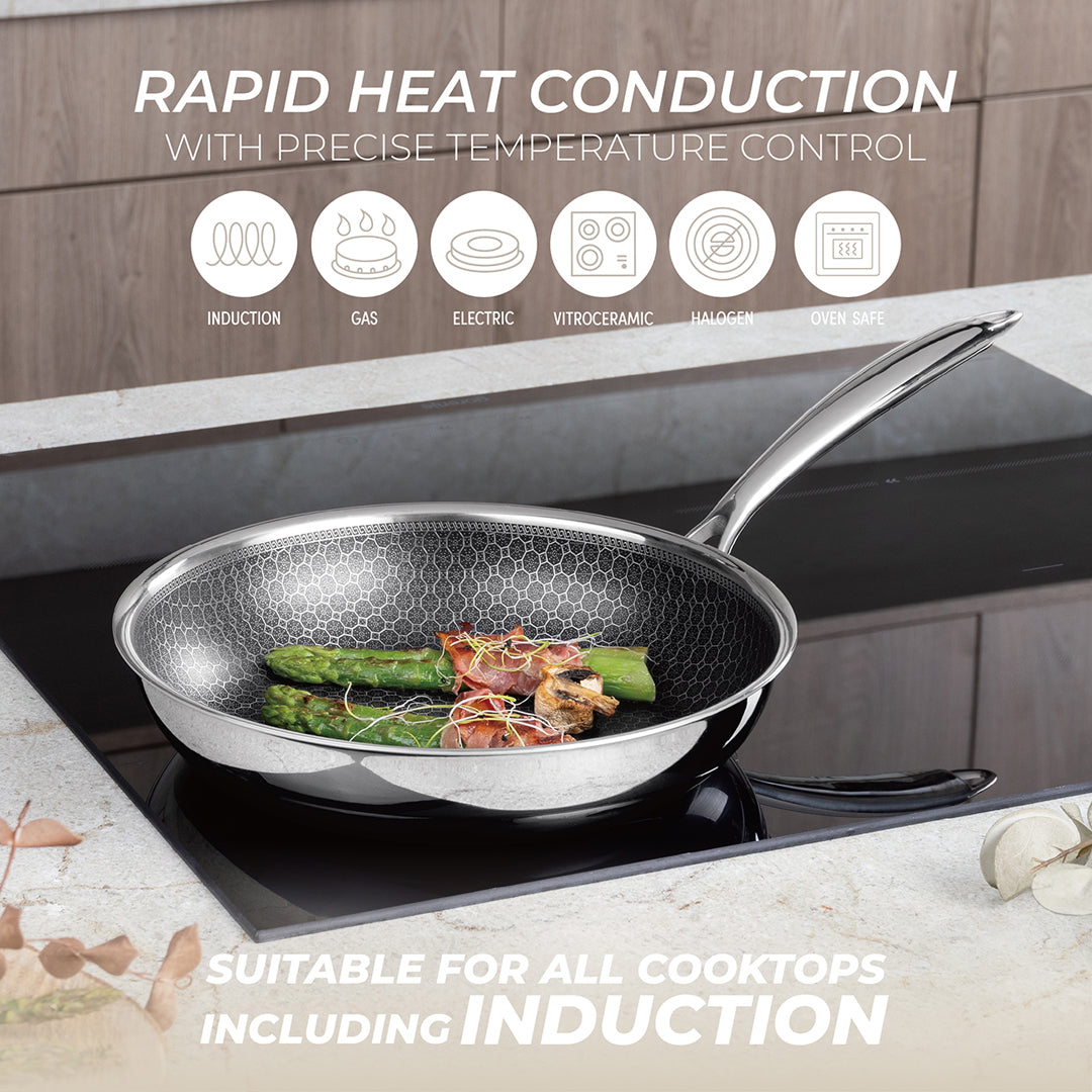 Berlinger Haus 24cm 18/10 Stainless Steel Frypan - Eternal Collection