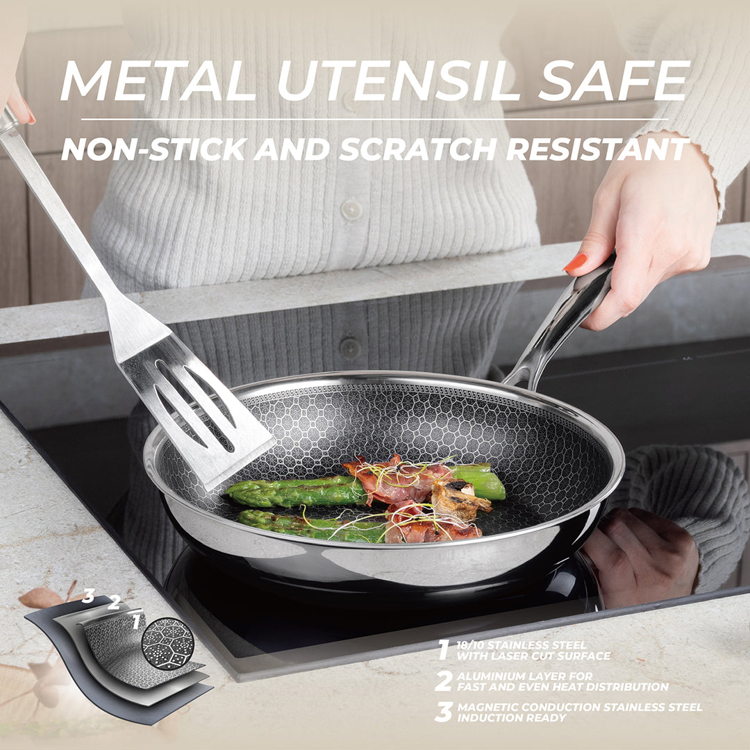 Berlinger Haus 24cm 18/10 Stainless Steel Frypan - Eternal Collection