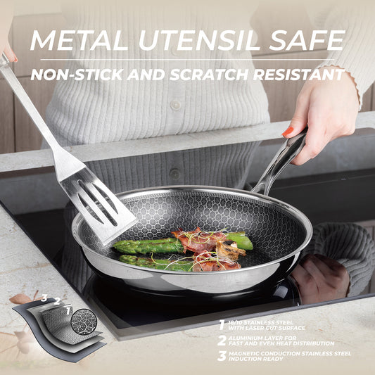 Berlinger Haus 24cm 18/10 Stainless Steel Frypan - Eternal Collection