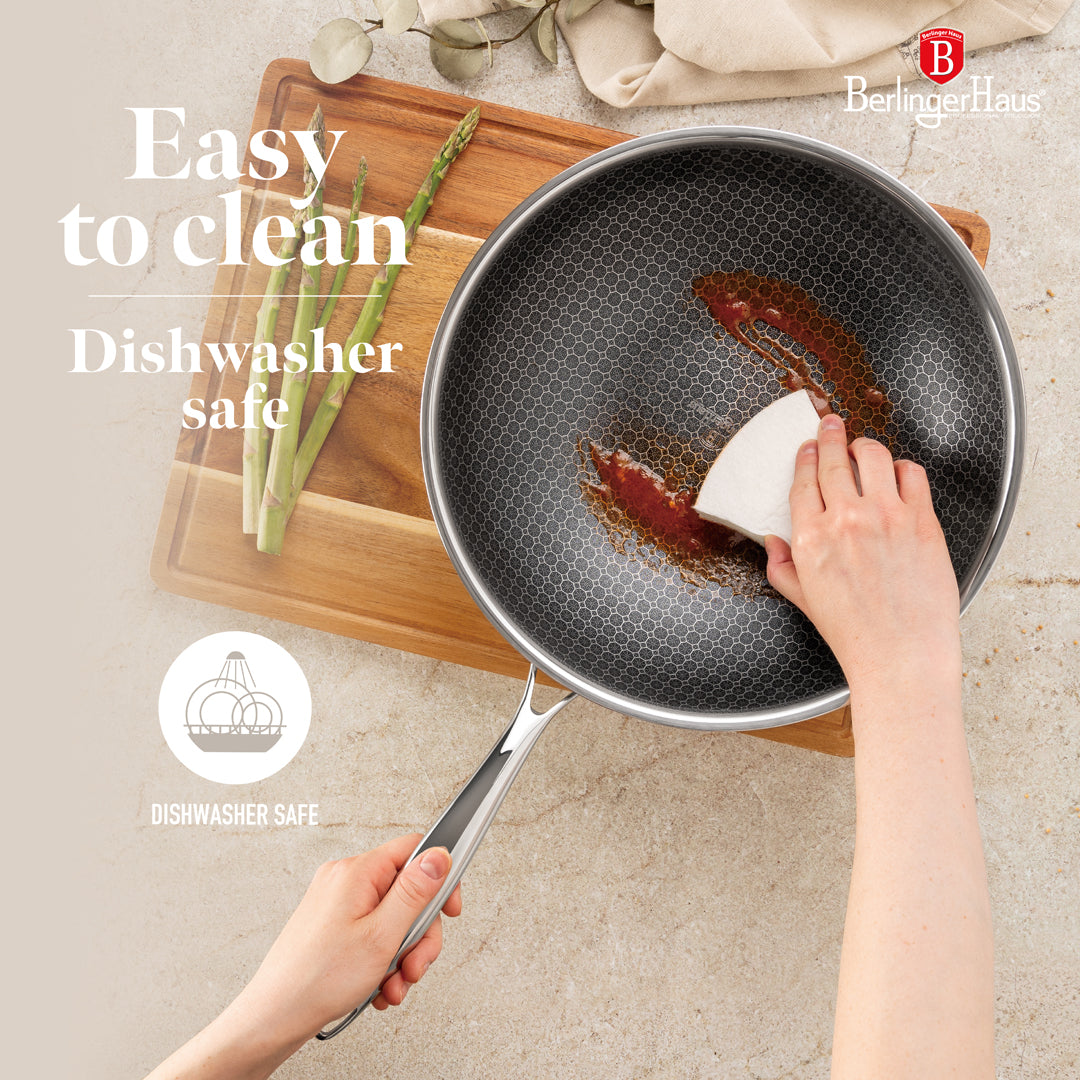 Berlinger Haus 28cm 18/10 Stainless Steel Wok - Eternal Collection