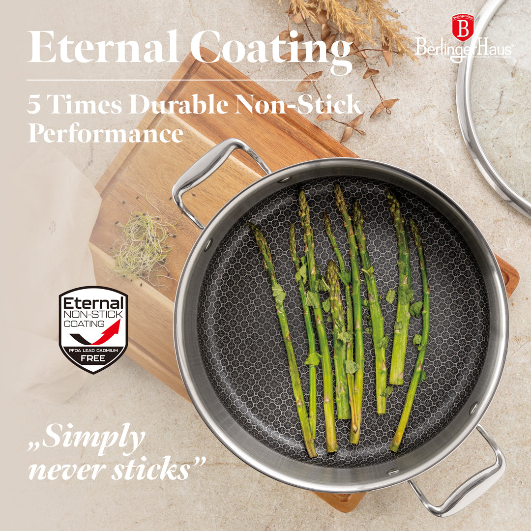 Berlinger Haus 28cm 18/10 Stainless Steel Casserole - Eternal Collection