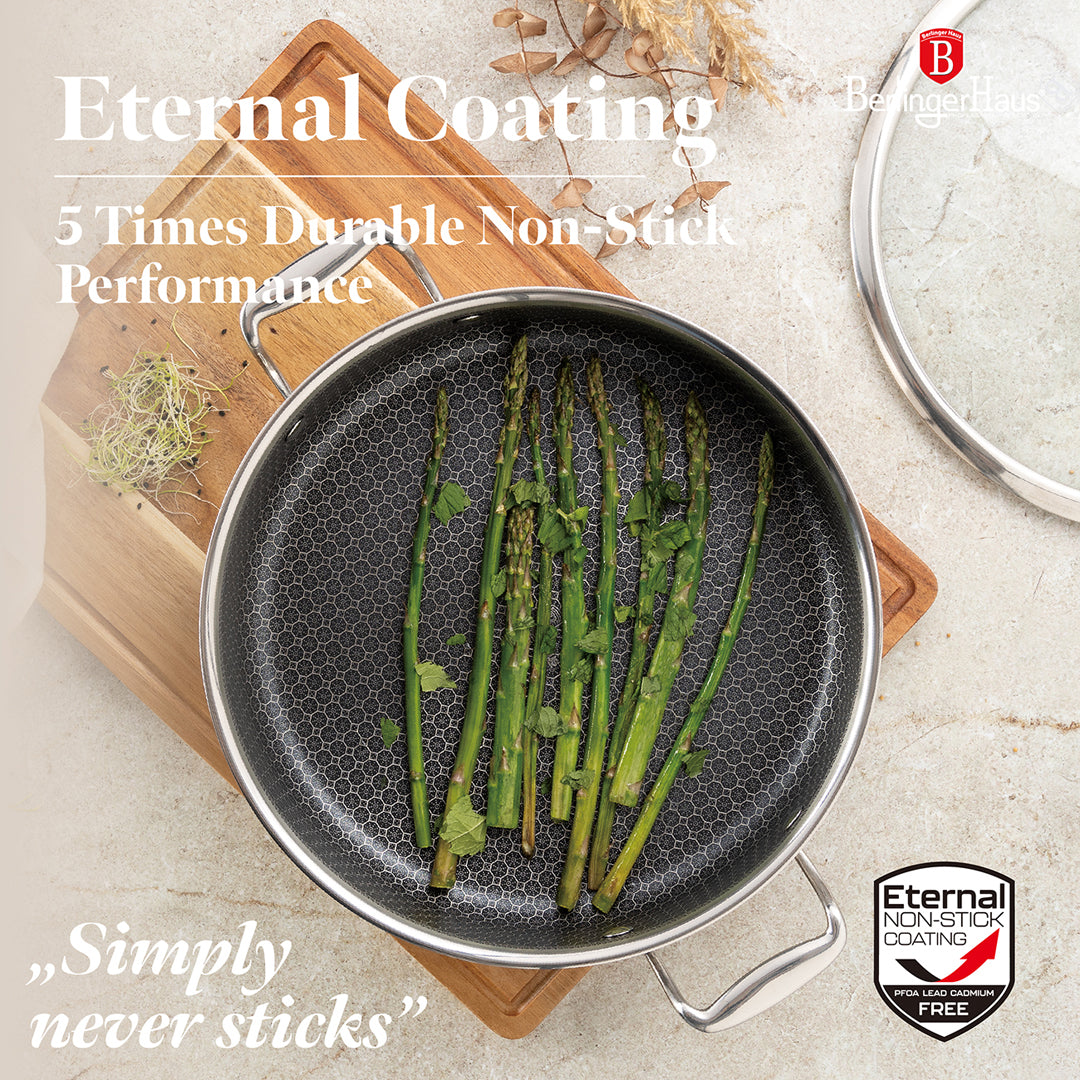 Berlinger Haus 28cm 18/10 Stainless Steel Shallow Pot - Eternal Collection