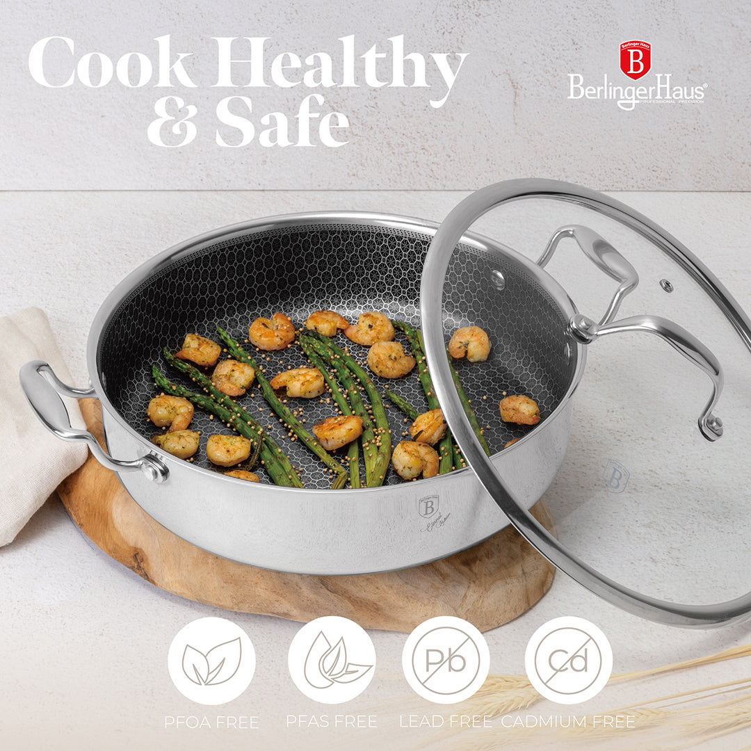Berlinger Haus 28cm 18/10 Stainless Steel Shallow Pot - Eternal Collection