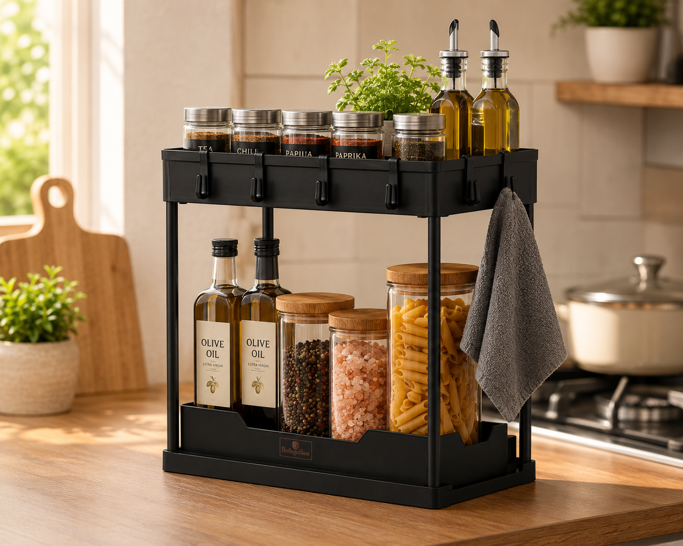 Berlinger Haus 40cm Kitchen Organizer – Black