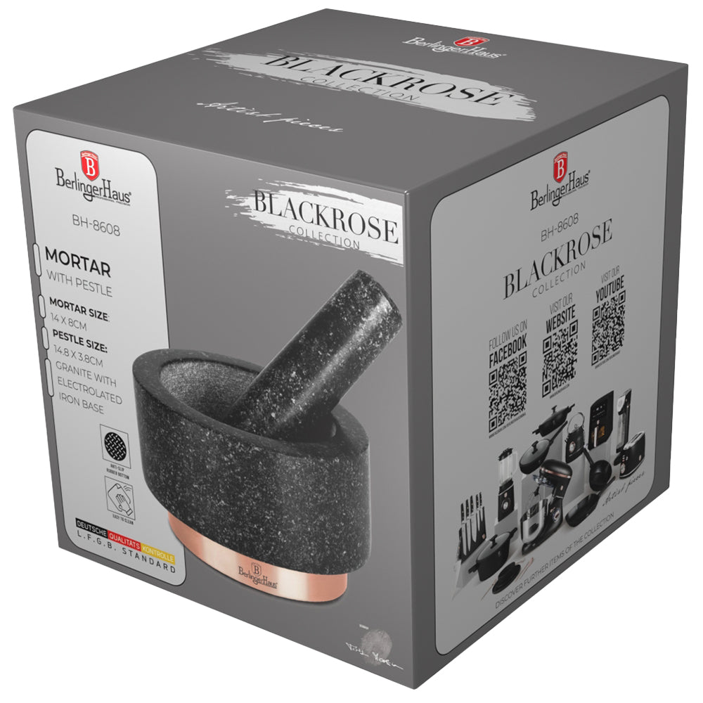 Berlinger Haus Pestle and Mortar – Black Rose