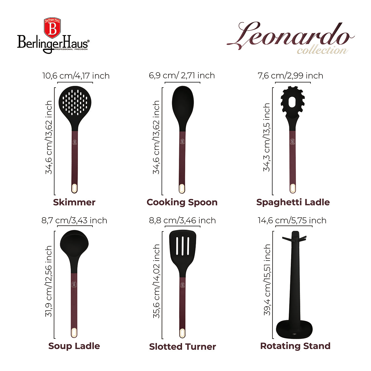 Berlinger Haus 6-Piece Non-Stick Kitchen Utensils Set - Leonardo