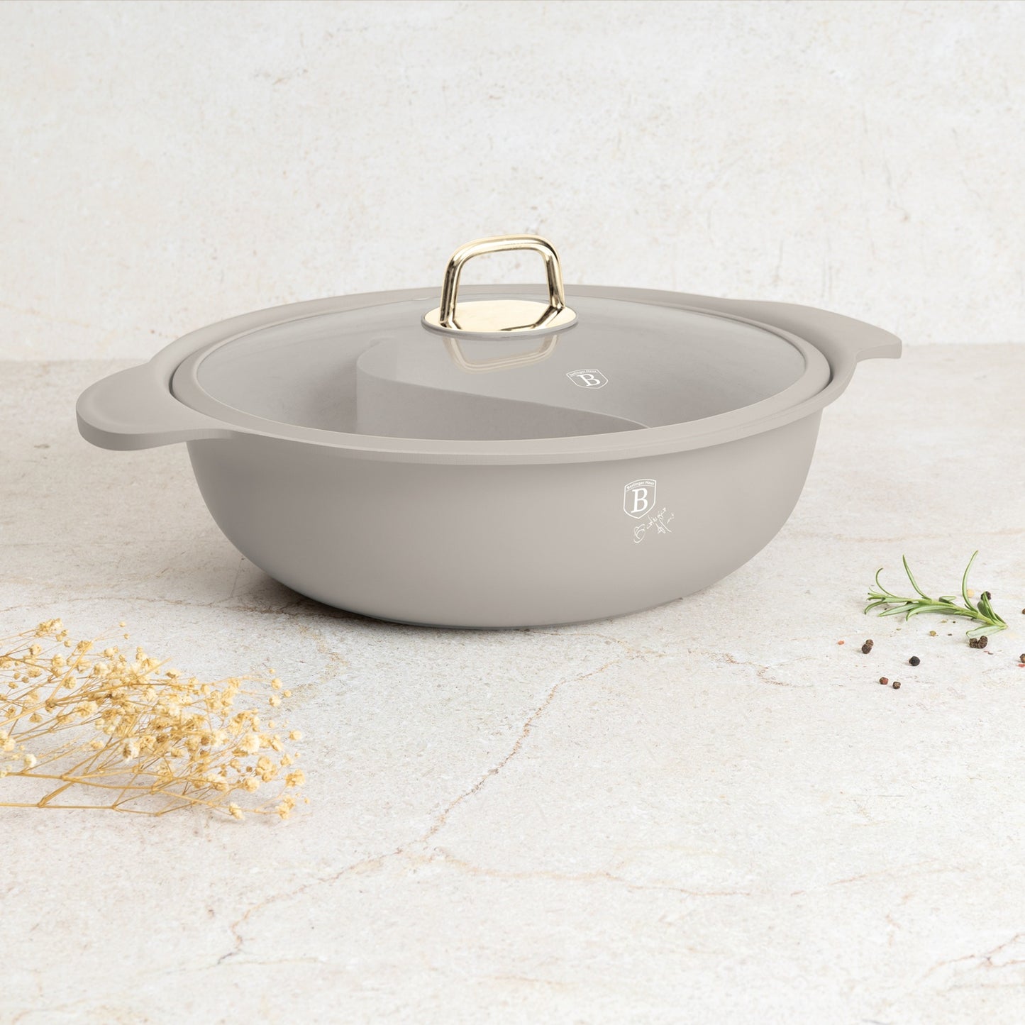 Berlinger Haus 30cm Titan Pro Non-Stick Coating Multi Cooking Casserole – Sahara