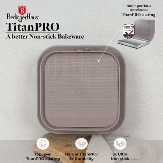 Berlinger Haus 28cm Titan Pro Non-Stick Square Springform - Taupe
