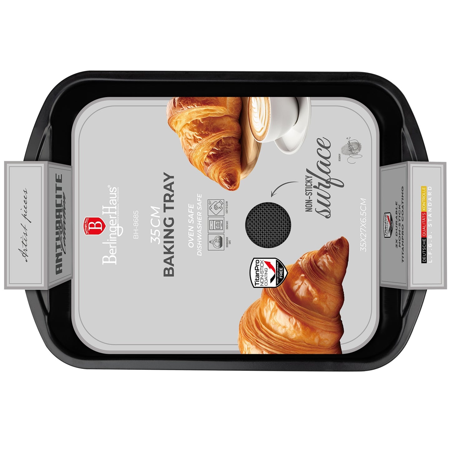 Berlinger Haus Oblong Roaster 35×27cm - Anthracite