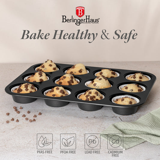 Berlinger Haus 12-Cup Muffin Pan – Anthracite