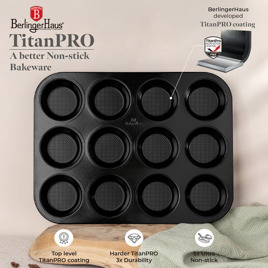 Berlinger Haus 12-Cup Muffin Pan – Anthracite