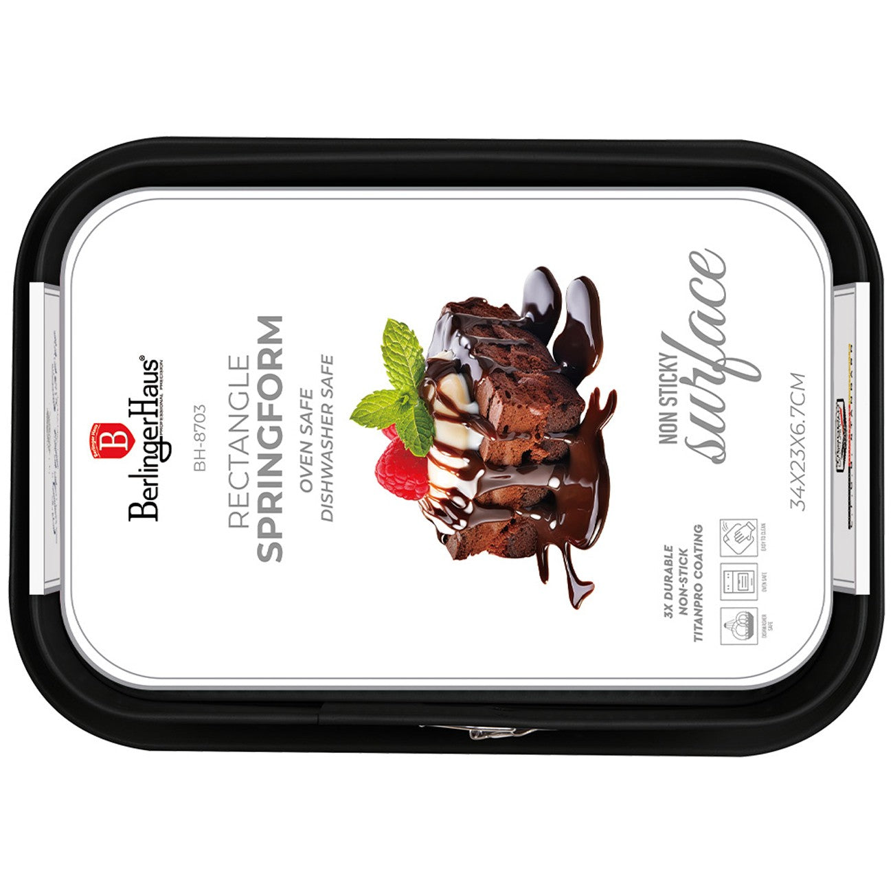 Berlinger Haus 39cm Titan Pro Non-Stick Rectangle Springform - Deep Sea