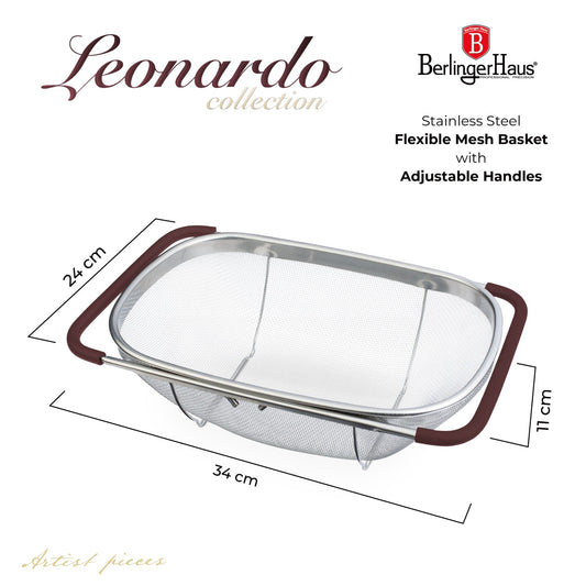 Berlinger Haus Flexible Mesh Basket with Adjustable Handles - Leonardo