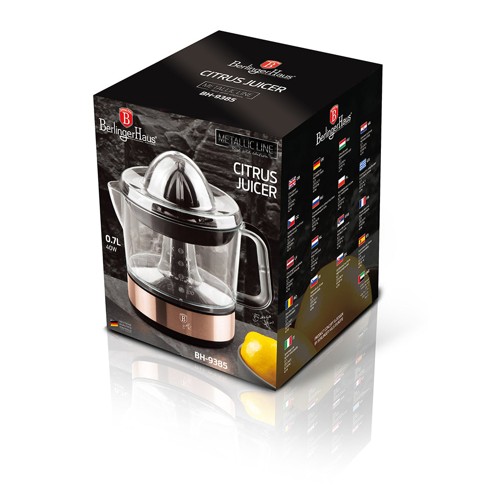 Berlinger Haus 700ml Electric Citrus Juicer - Rose Gold