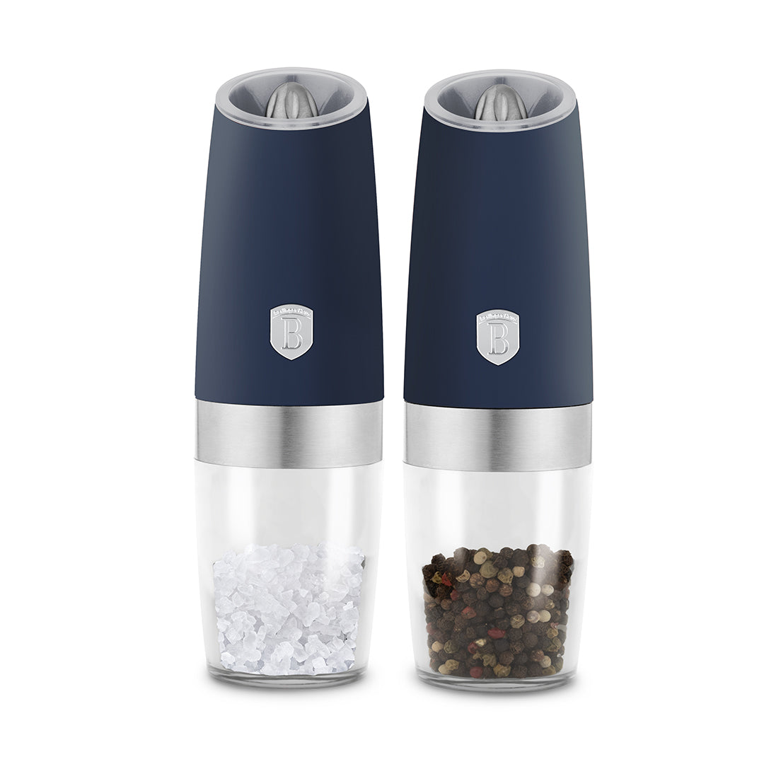 Berlinger Haus 2-Piece Gravity Pepper and Salt Mill Set - Matt Blue