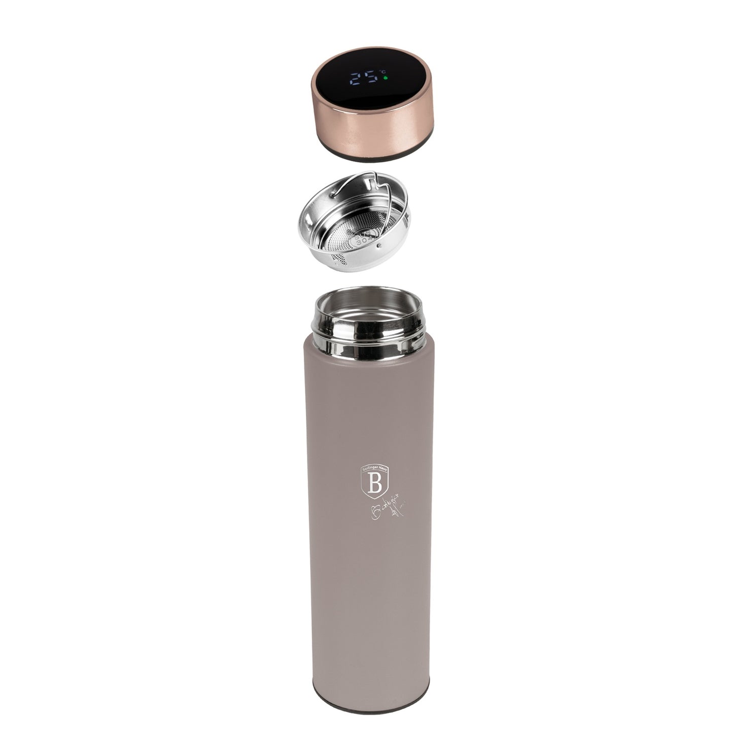Berlinger Haus 500ml Vacuum Flask with LED Temperature Display - Taupe