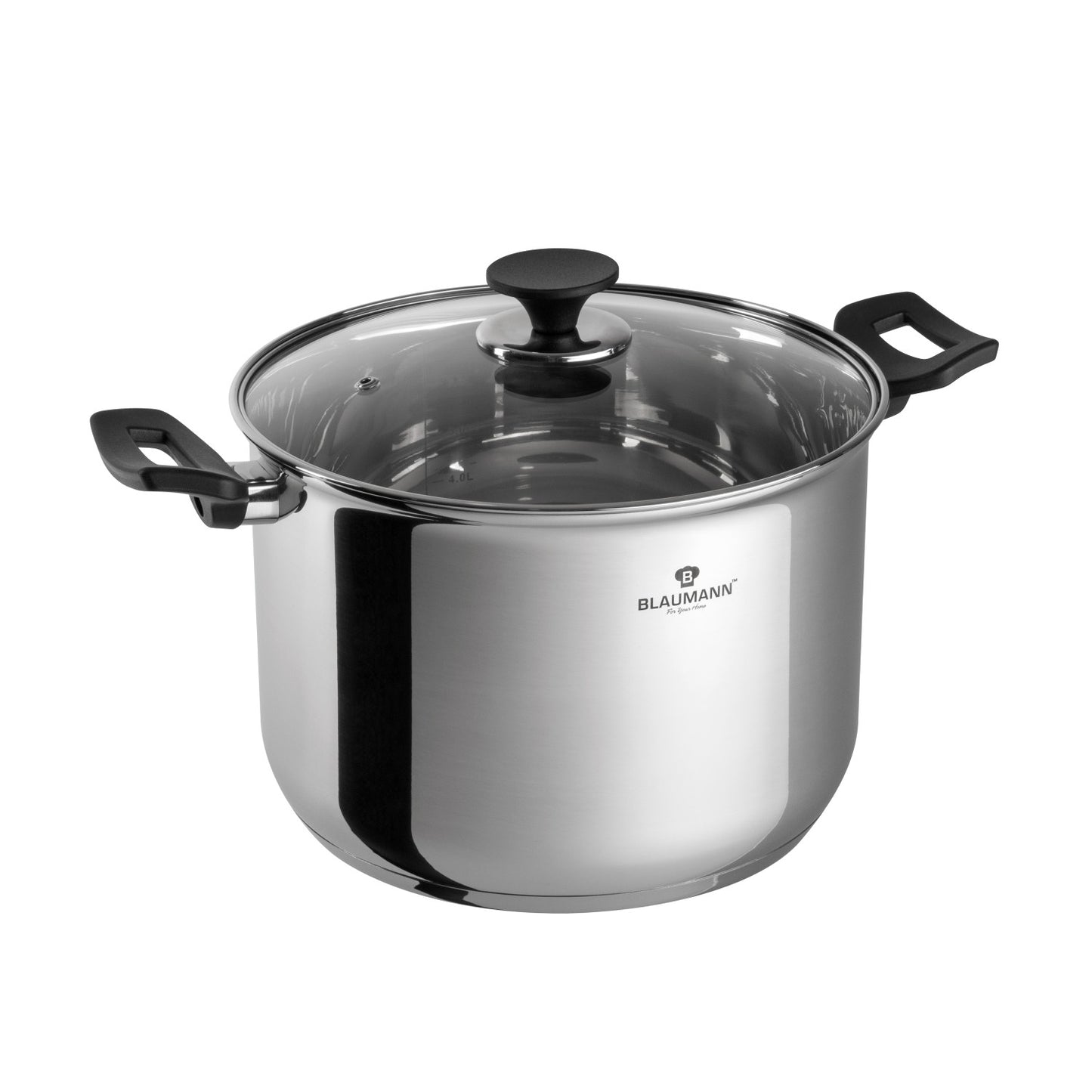 Blaumann 24cm Stainless Steel Stock Pot with Lid - Gourmet Line
