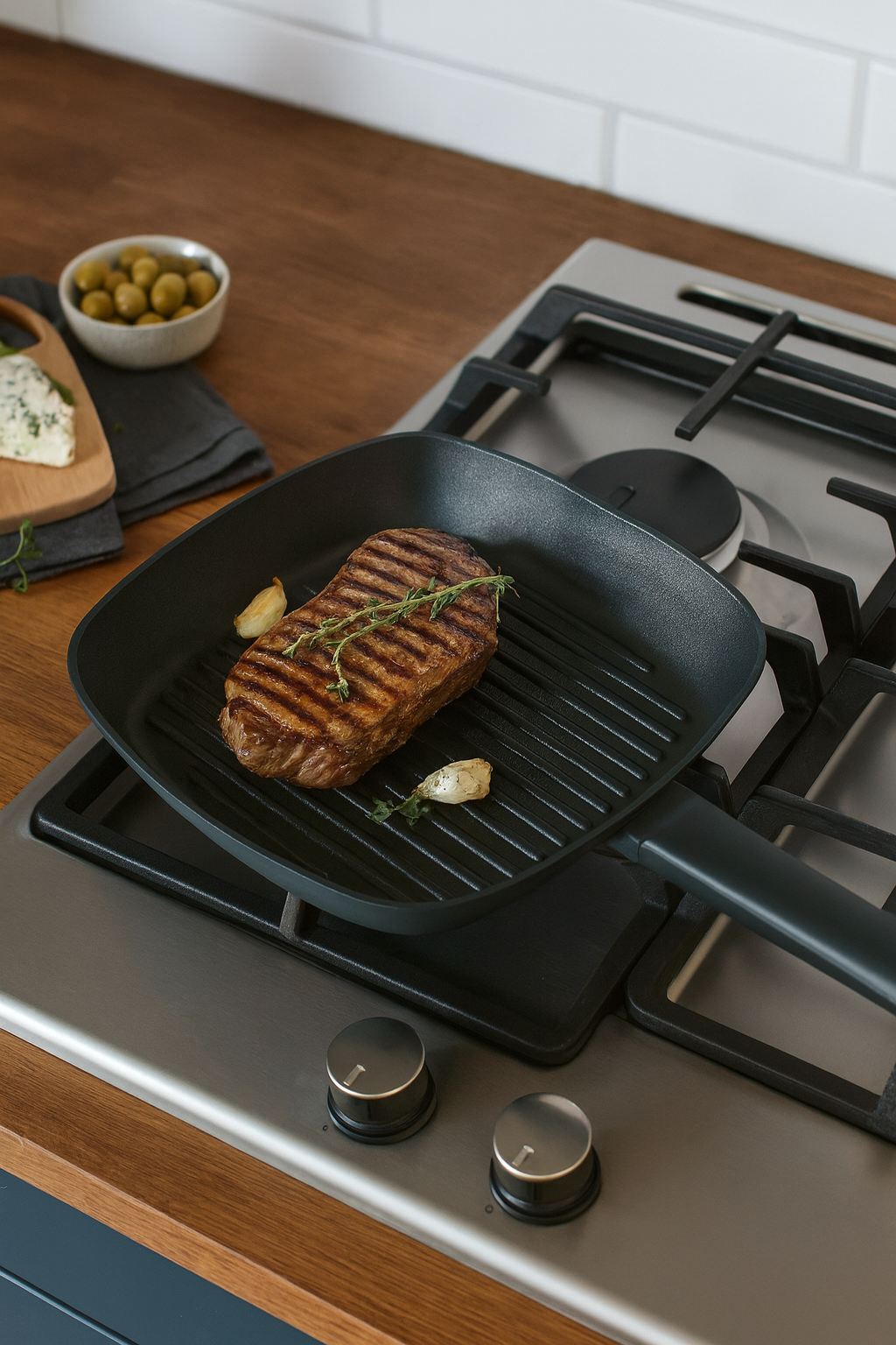 Blaumann 26cm Titan Non-Stick Coating Grill Pan – Black