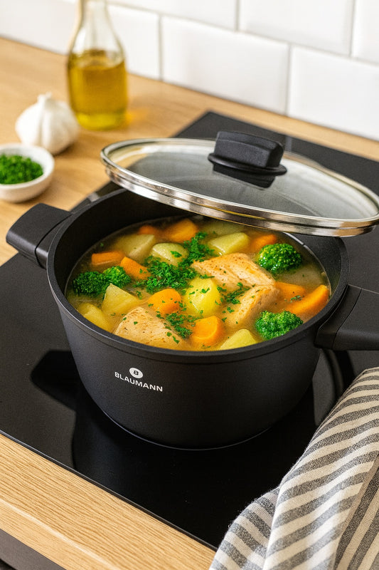 Blaumann 28cm Titan Non-Stick Coating Casserole – Black