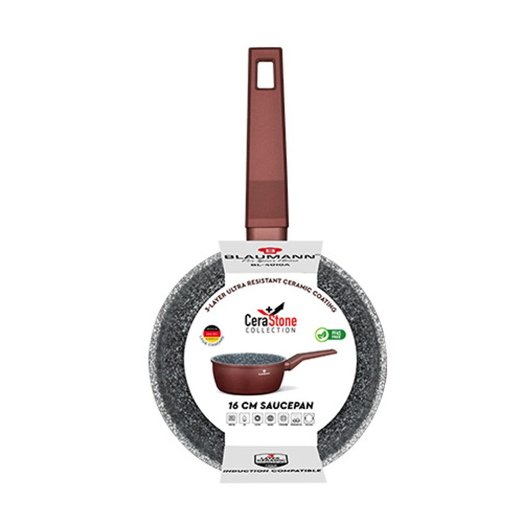 Blaumann 16cm Ceramic Non-Stick Sauce Pan - Cera Stone