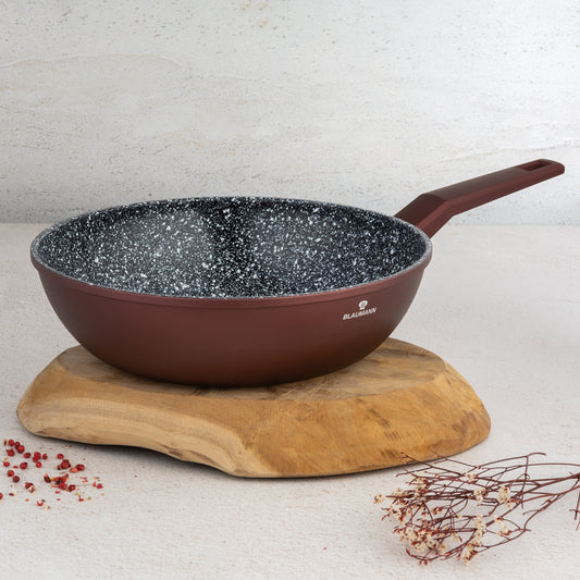 Blaumann 28cm Ceramic Non-Stick Wok - Cera Stone