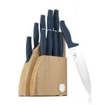 Berlinger Haus 10-Piece Knife Set With BAMAOO Stand-Matt Blue