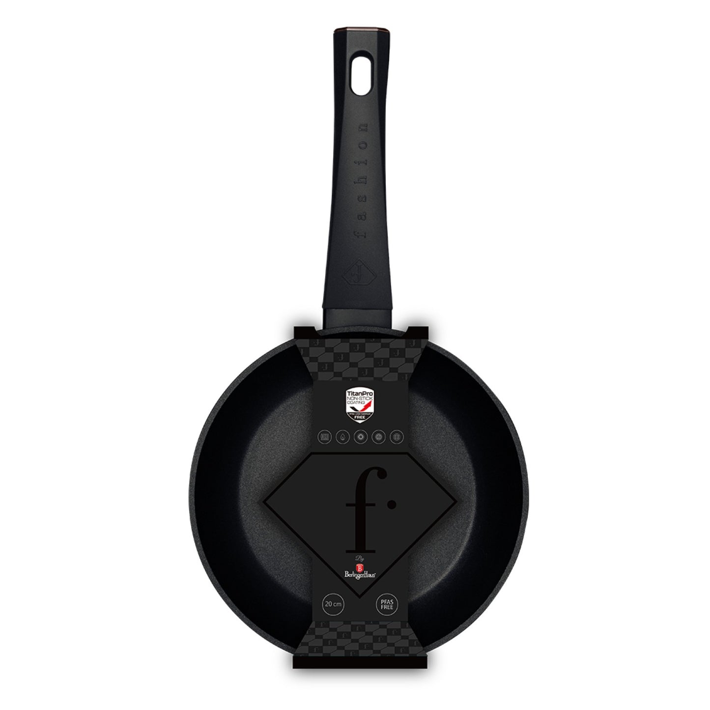 Fashion By Berlinger Haus 20cm TitanPro Non-Stick Frypan - Matte Black