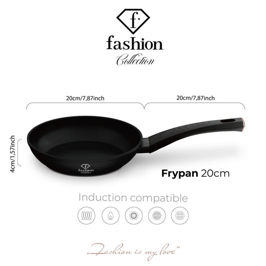 Fashion By Berlinger Haus 20cm TitanPro Non-Stick Frypan - Matte Black
