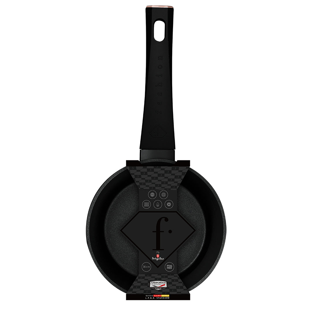 Fashion By Berlinger Haus 16cm TitanPro Non-Stick Sauce Pan - Matte Black