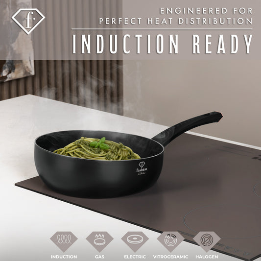 Fashion By Berlinger Haus 26cm Titan Pro Non-Stick Flip Frypan - Black Rose