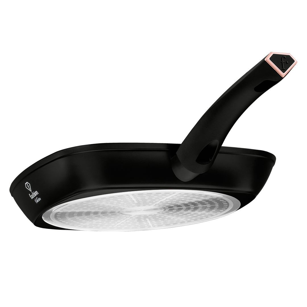 Fashion By Berlinger Haus 28cm Titan Pro Non-Stick Grill Pan - Black Rose