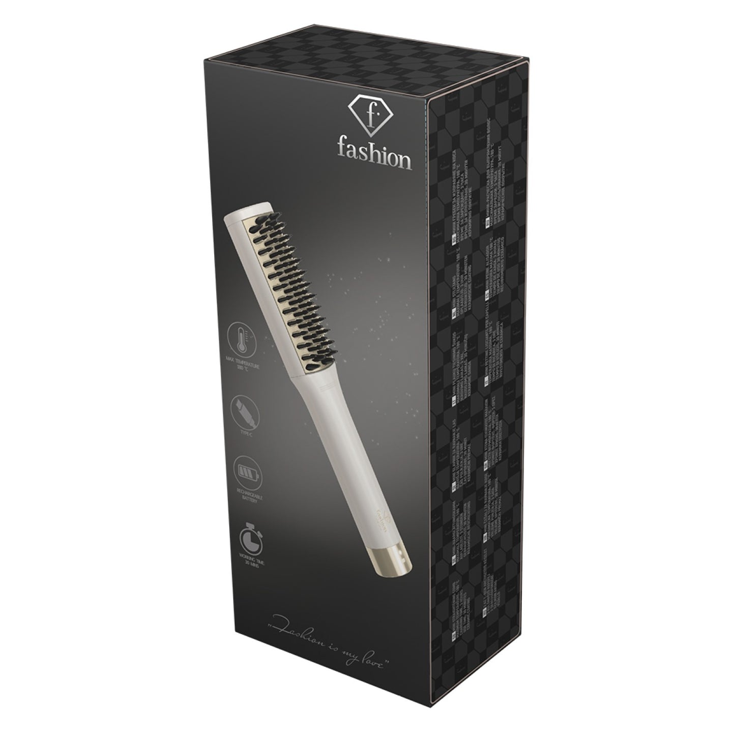 Fashion By Berlinger Haus Mini Hair Straightening Comb - Cream