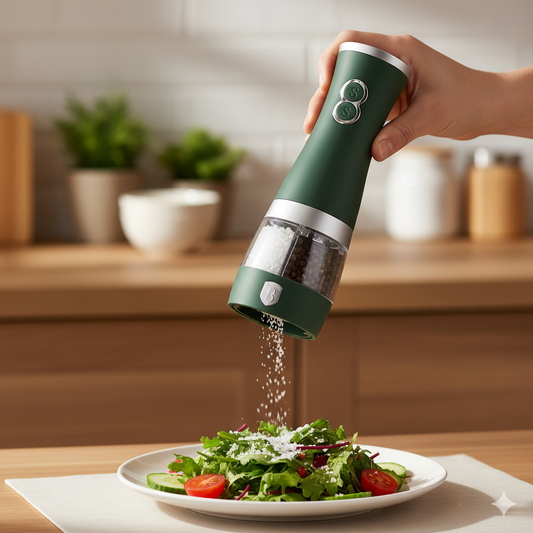 Berlinger Haus 2-in-1 Electric Pepper & Salt Mill – Matte Green