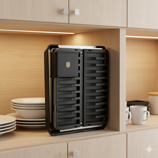 Berlinger Haus 48cm Foldable Dish Rack - Black Rose