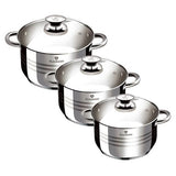 Blaumann 6-Piece Stainless Steel Cookware Set - Gourmet Line