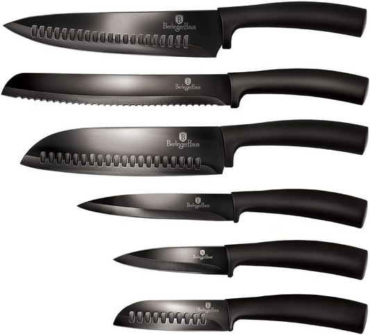 Berlinger Haus 6 Piece Titanium Coating Knife Set - Black Rose