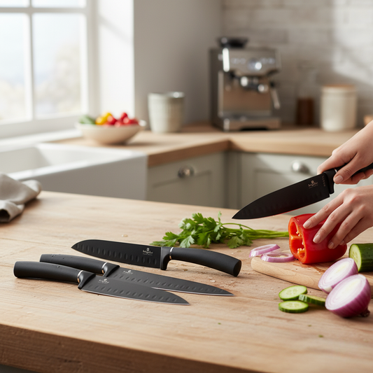 Berlinger Haus 6 Piece Titanium Coating Knife Set - Black Rose