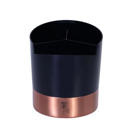 Berlinger Haus 17cm Stainless Steel Utensil Holder - Black Rose Line